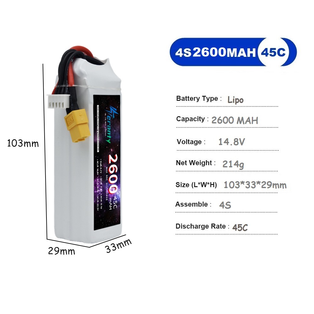 4S LiPo Battery 14.8V 1500mah  - Drone Battery 3S review and price