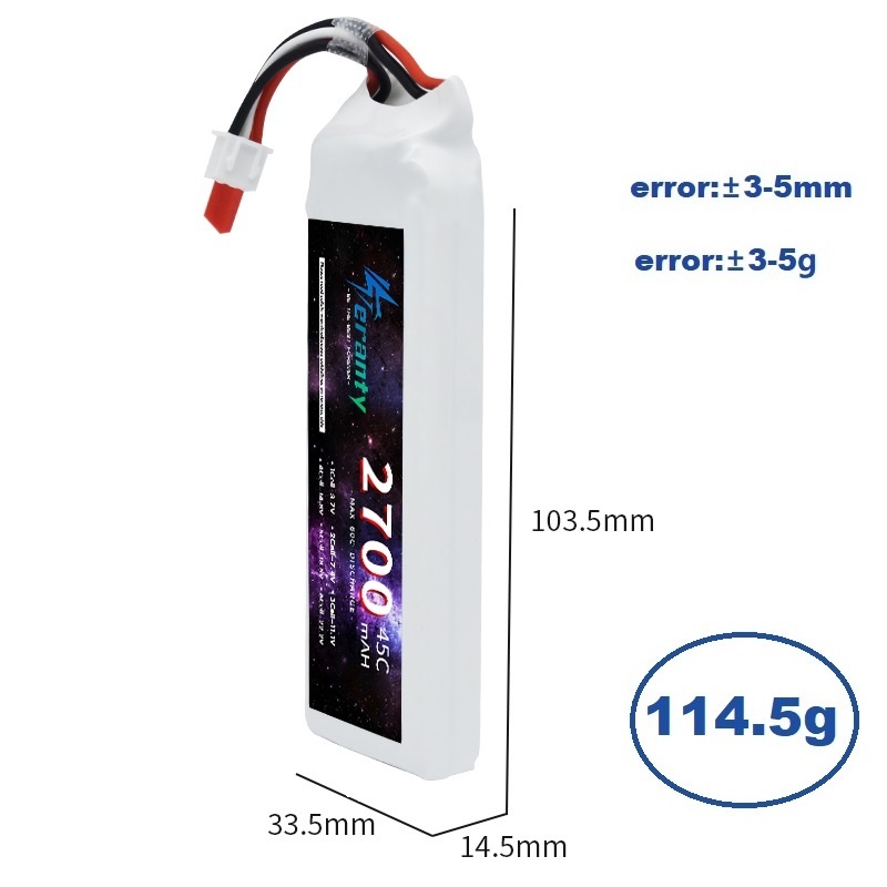 1/3PCS 2S 7.4V Lipo Battery 27 - Drone Battery Connector review and price