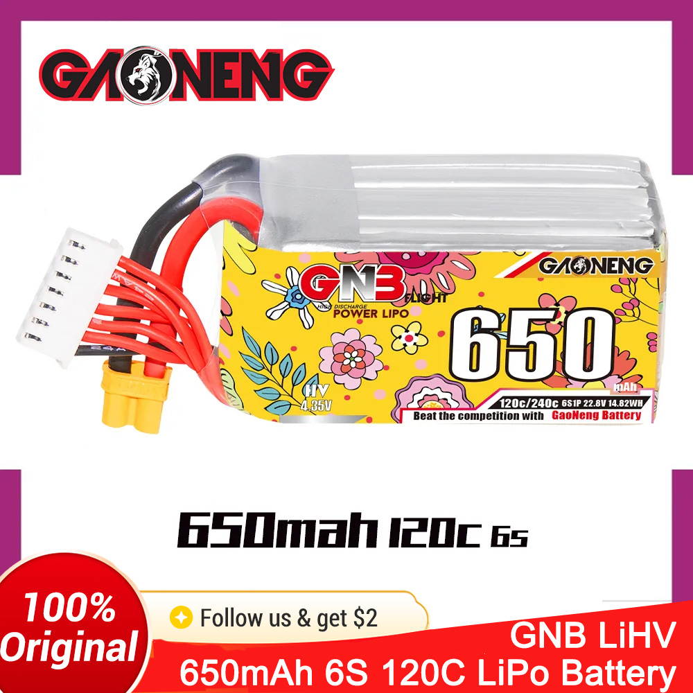 GAONENG 6S 650mAh LiHV 22.8V 1 - Drone Battery 6S review and price