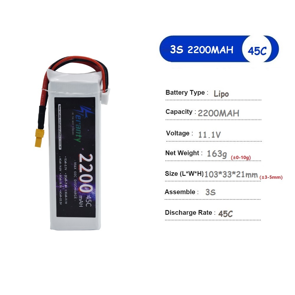 11.1V LiPo Battery 3S 1500mah  - Drone Battery 3S review and price
